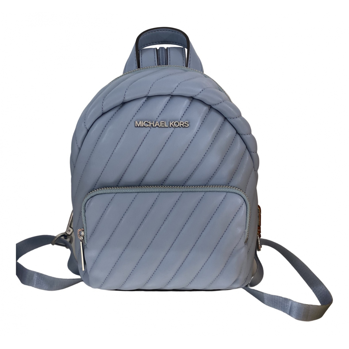 Leather backpack Michael Kors Blue in 